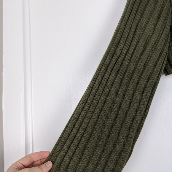 Fashion Nova Olive Green Oversized Cropped Sweater - Picture 4 of 4